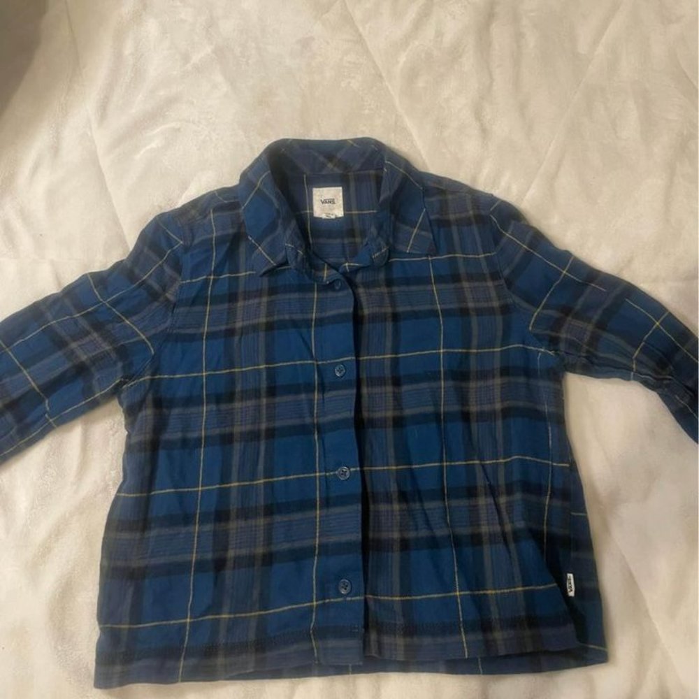 Blue Crop Flannel - Vans - Size X-Small